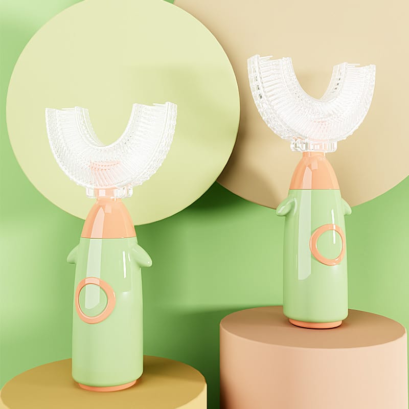 Children's U-Shaped Silicone Toothbrush – Gentle, Washable Manual Tooth Brush for Kids – Oral Care & Teeth Whitening – Soft Liquid Silicone Head – Fun Colors for Boys & Girls