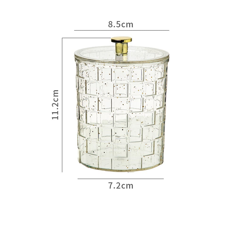New Transparent PET Cosmetic Cotton Box – Dustproof ABS Crystal Organizer, Light Luxury Storage Box for Cotton Pads, Swabs, Makeup, Jewelry & Bathroom Accessories