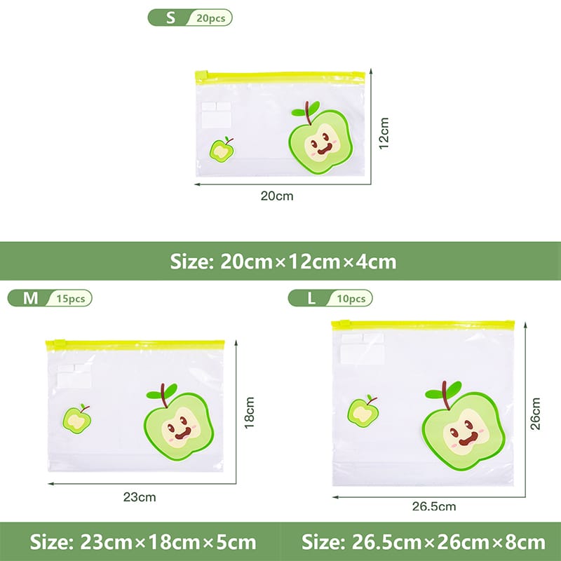 Reusable Food Storage Ziplock Bags – Leakproof Freezer Bags for Meat, Fruits & Vegetables – Durable, Eco-Friendly, BPA-Free Fridge Storage Containers