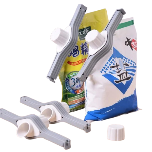 1PC Snack Packaging Bag Sealing Clip – Reusable Food Dispenser Nozzle with Lid for Chips, Tea, Coffee, Sugar & More – Airtight, Durable & Easy-to-Use Kitchen Tool