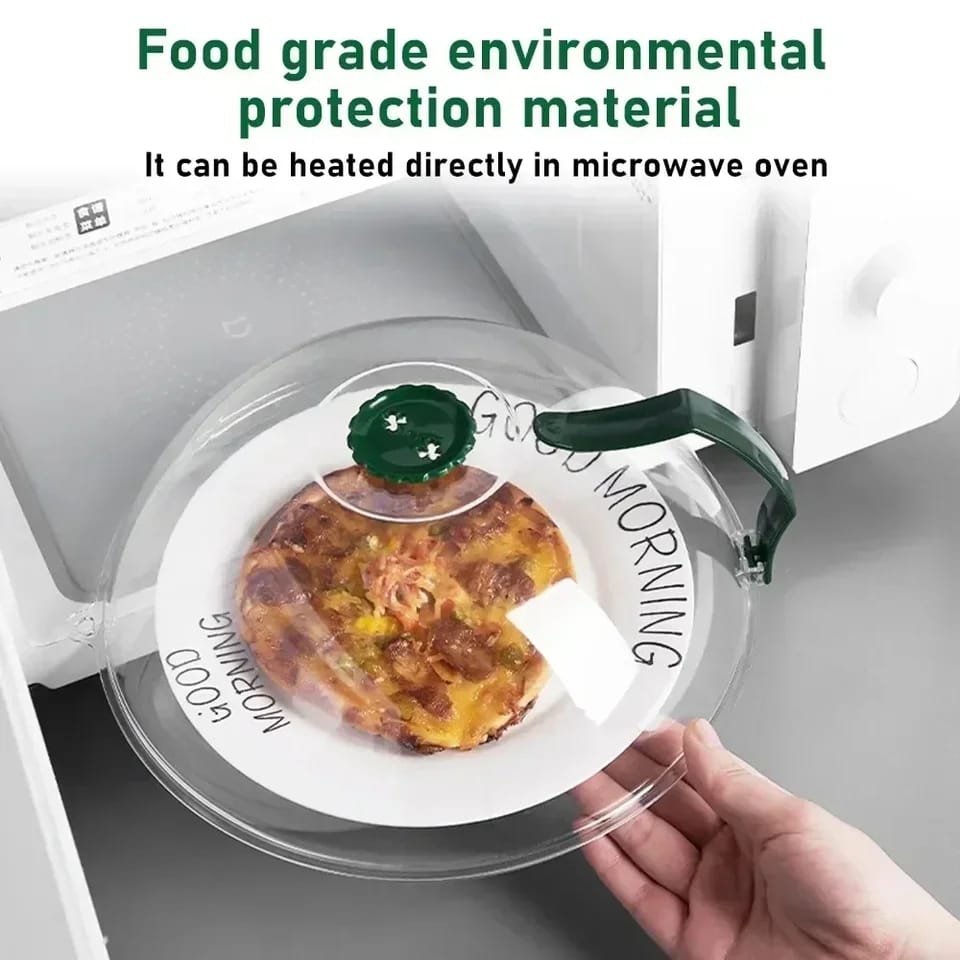 High Temperature Resistant Microwave Splash Cover – BPA-Free Protective Lid with Steam Vent for Safe, Even Heating & Food Protection in Microwave Ovens