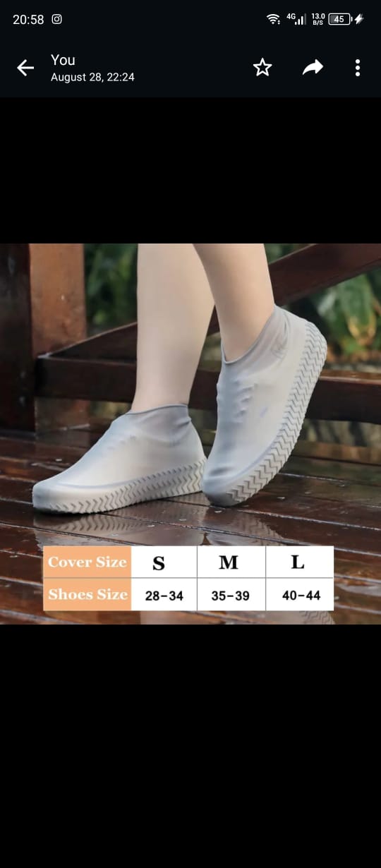 Waterproof Silicone Shoe Covers – Reusable, Anti-Slip, Unisex Rain Shoe Protectors for All Sizes – Keep Shoes Dry & Clean on Rainy Days, Outdoor Activities & More