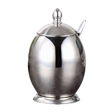Egg Shaped Stainless Steel Spice & Sugar Dish – 500ml Elegant Kitchen Seasoning Container for Dining Table, Home, Restaurant, Party & Hotel Use – Durable, Stylish & Rust-Resistant