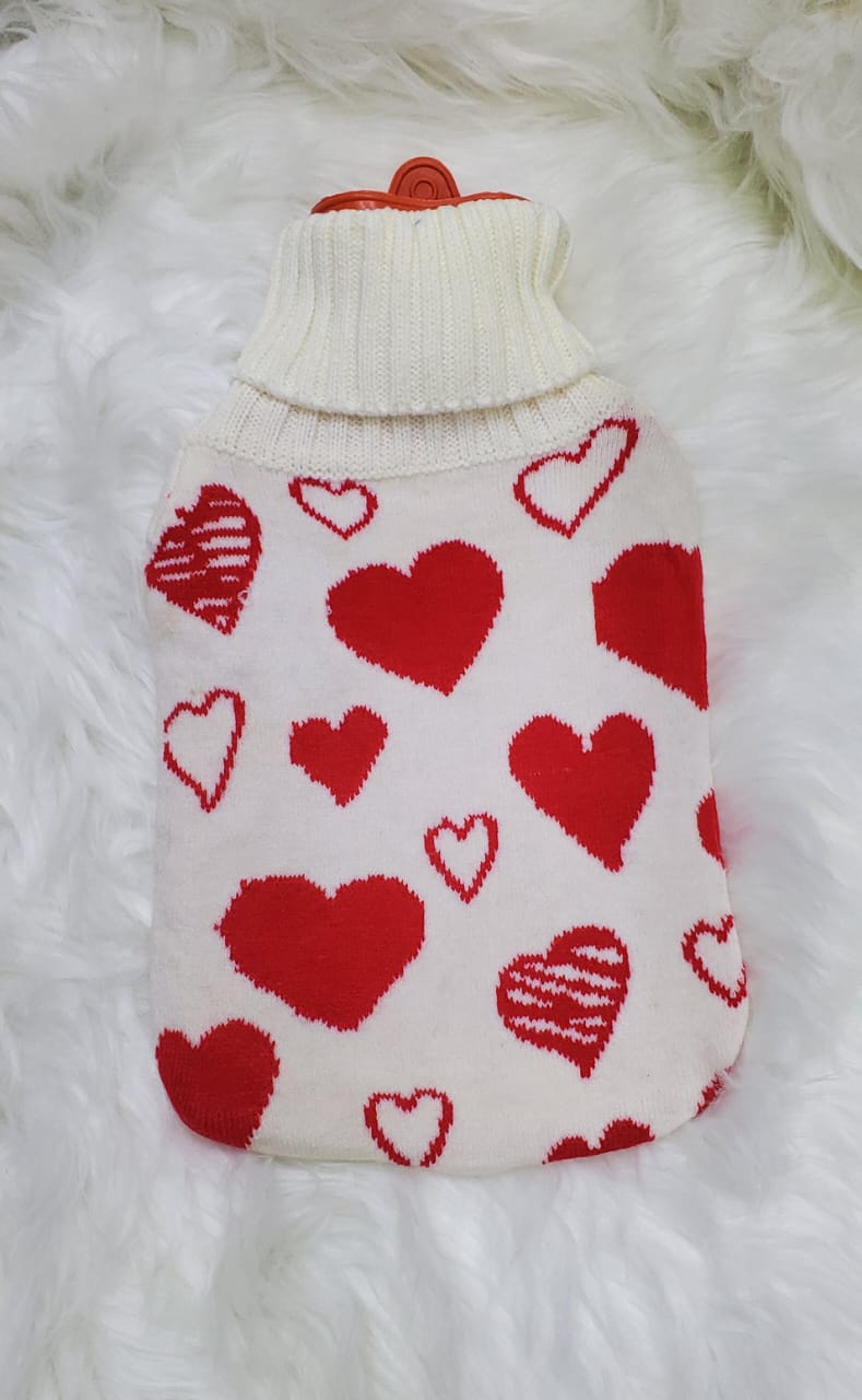 2L Silicone Hot Water Bottle with Knitted Cover – Safe, Durable, Heat-Retaining for Pain Relief, Comfort, Warmth & Relaxation – Ideal for Home, Office, Travel & Gift
