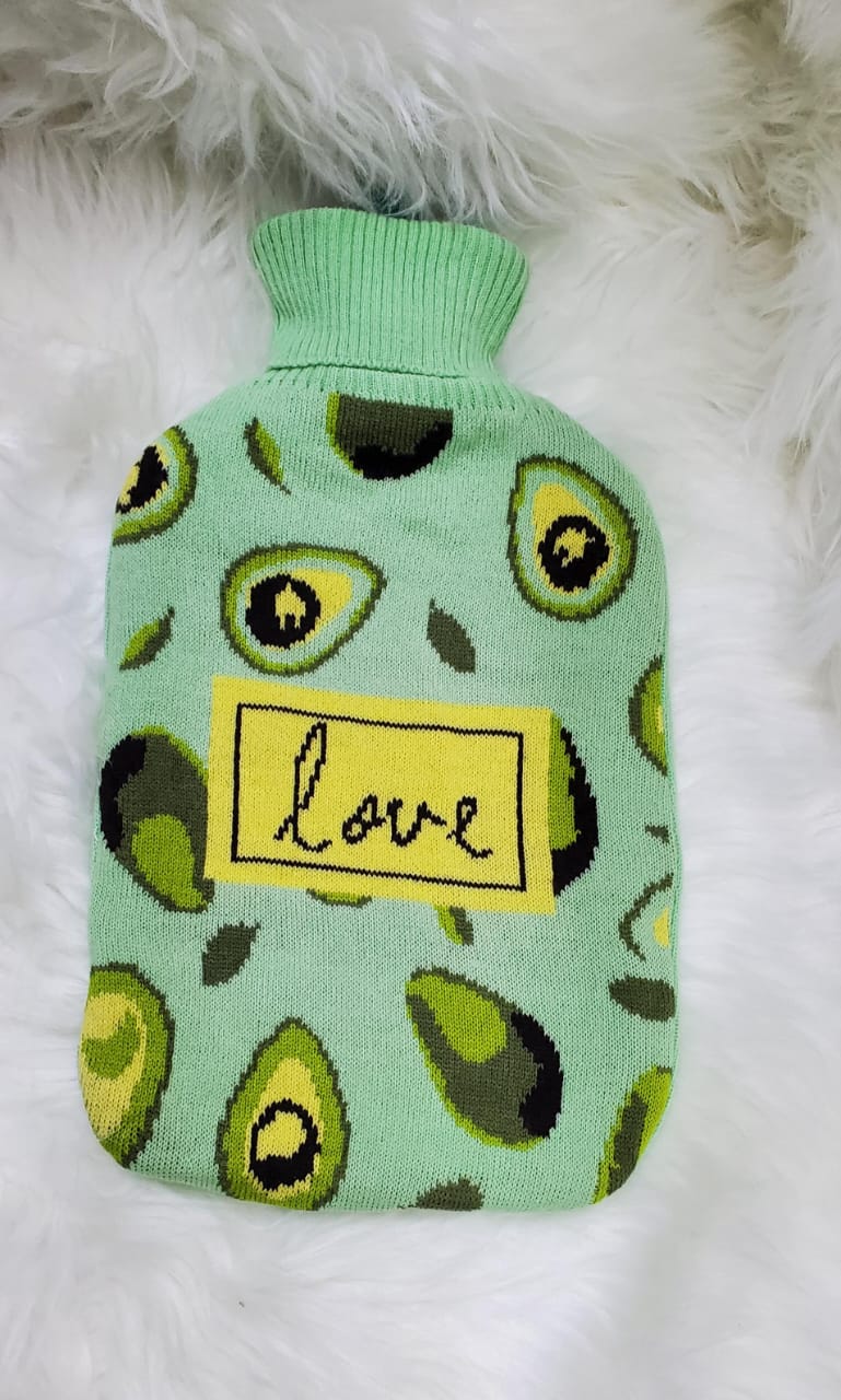 2L Silicone Hot Water Bottle with Knitted Cover – Safe, Durable, Heat-Retaining for Pain Relief, Comfort, Warmth & Relaxation – Ideal for Home, Office, Travel & Gift