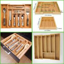 Multifunctional Expandable Bamboo Wooden Cutlery Drawer Organizer – Adjustable Kitchen Utensil Tray for Spoons, Forks, Knives & Tools – Eco-Friendly, Durable, Stylish Storage Solution