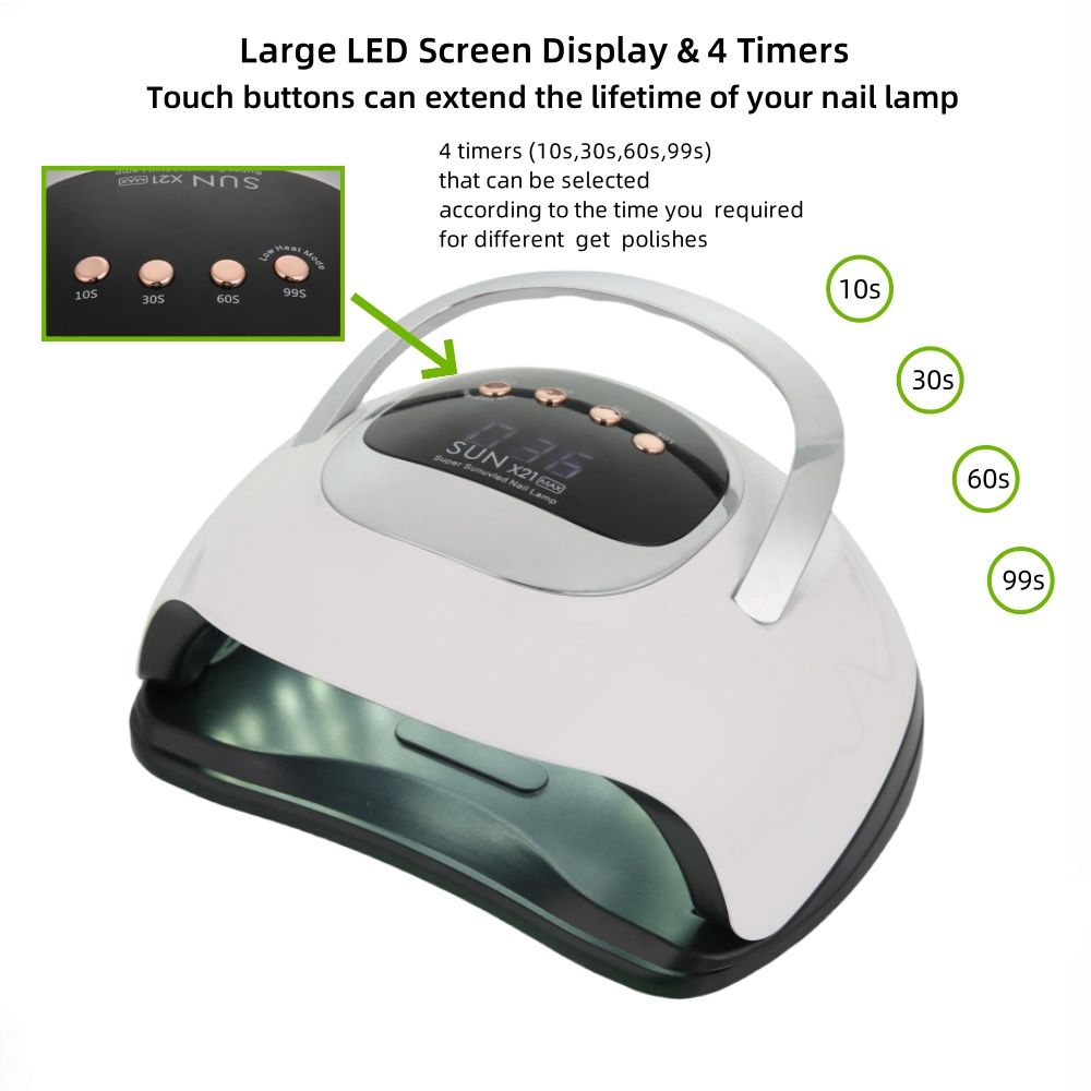 SUNX21 MAX 320W UV LED Nail Lamp with 72 LEDs – Fast-Drying Professional Nail Dryer for Gel Polish, Manicure & Pedicure – Powerful Curing Machine with 3-Pin UK Plug