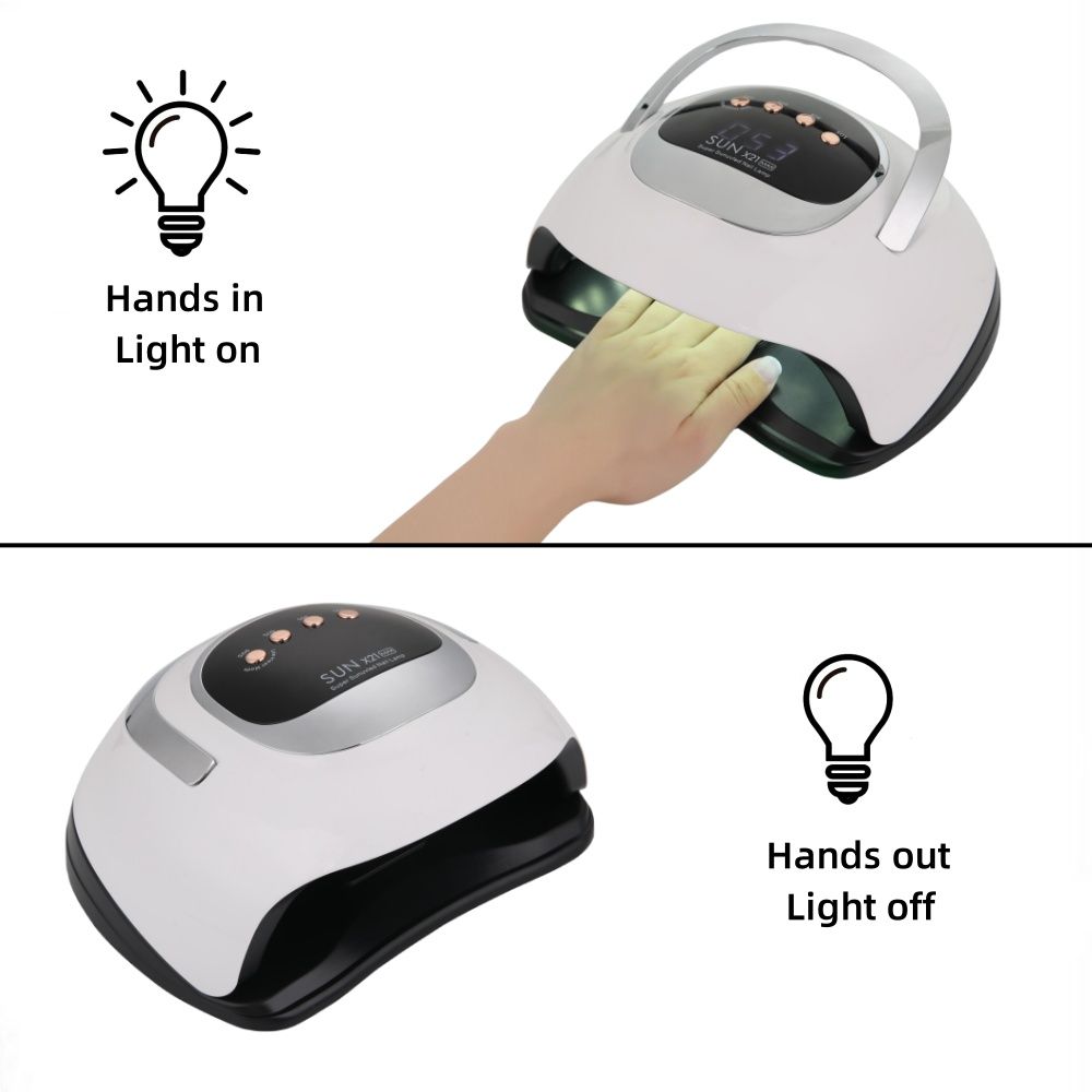 SUNX21 MAX 320W UV LED Nail Lamp with 72 LEDs – Fast-Drying Professional Nail Dryer for Gel Polish, Manicure & Pedicure – Powerful Curing Machine with 3-Pin UK Plug