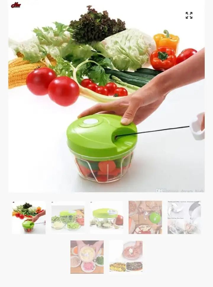 Manual Spin Cutter – 450ml Easy Pull Food Processor & Vegetable Chopper for Quick Salad, Garlic, Onions, Salsa, Pesto – Durable, Portable, Time-Saving Kitchen Tool