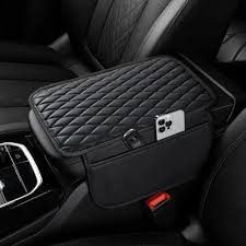 Universal Car Armrest Cushion with Tissue Holder & Side Storage – Multifunctional Armrest Box Booster Pad for Ultimate Comfort, Organization & Protection – Includes Free Tissue Bundle