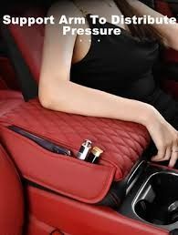 Universal Car Armrest Cushion with Tissue Holder & Side Storage – Multifunctional Armrest Box Booster Pad for Ultimate Comfort, Organization & Protection – Includes Free Tissue Bundle