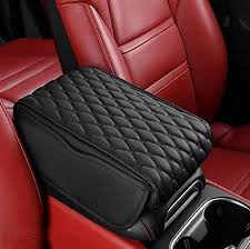 Universal Car Armrest Pad with Side Storage Organizer, Upgraded Soft Leather Cushion with Convenient Multi-Pockets, Durable Car Seat Center Console Armrest Support for All Vehicles