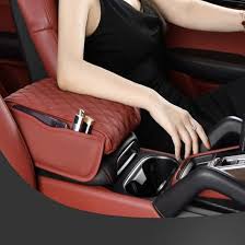 Universal Car Armrest Pad with Side Storage Organizer, Upgraded Soft Leather Cushion with Convenient Multi-Pockets, Durable Car Seat Center Console Armrest Support for All Vehicles