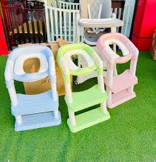 Kids Training Toilet Ladder Seat, Foldable Potty Step Stool, Adjustable Toilet Reducer for Boys and Girls, Toilet Training Aid for Age 1-8 Years, Safe Anti-Slip Bathroom Helper