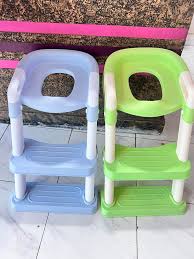 Kids Training Toilet Ladder Seat, Foldable Potty Step Stool, Adjustable Toilet Reducer for Boys and Girls, Toilet Training Aid for Age 1-8 Years, Safe Anti-Slip Bathroom Helper