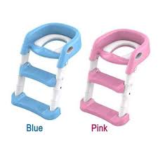 Kids Training Toilet Ladder Seat, Foldable Potty Step Stool, Adjustable Toilet Reducer for Boys and Girls, Toilet Training Aid for Age 1-8 Years, Safe Anti-Slip Bathroom Helper
