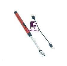 Chargeable Gas Lighter with Type-C Cable, USB Rechargeable Electronic Flameless Lighter for Home, Kitchen, Camping, BBQ, Windproof and Safety Design