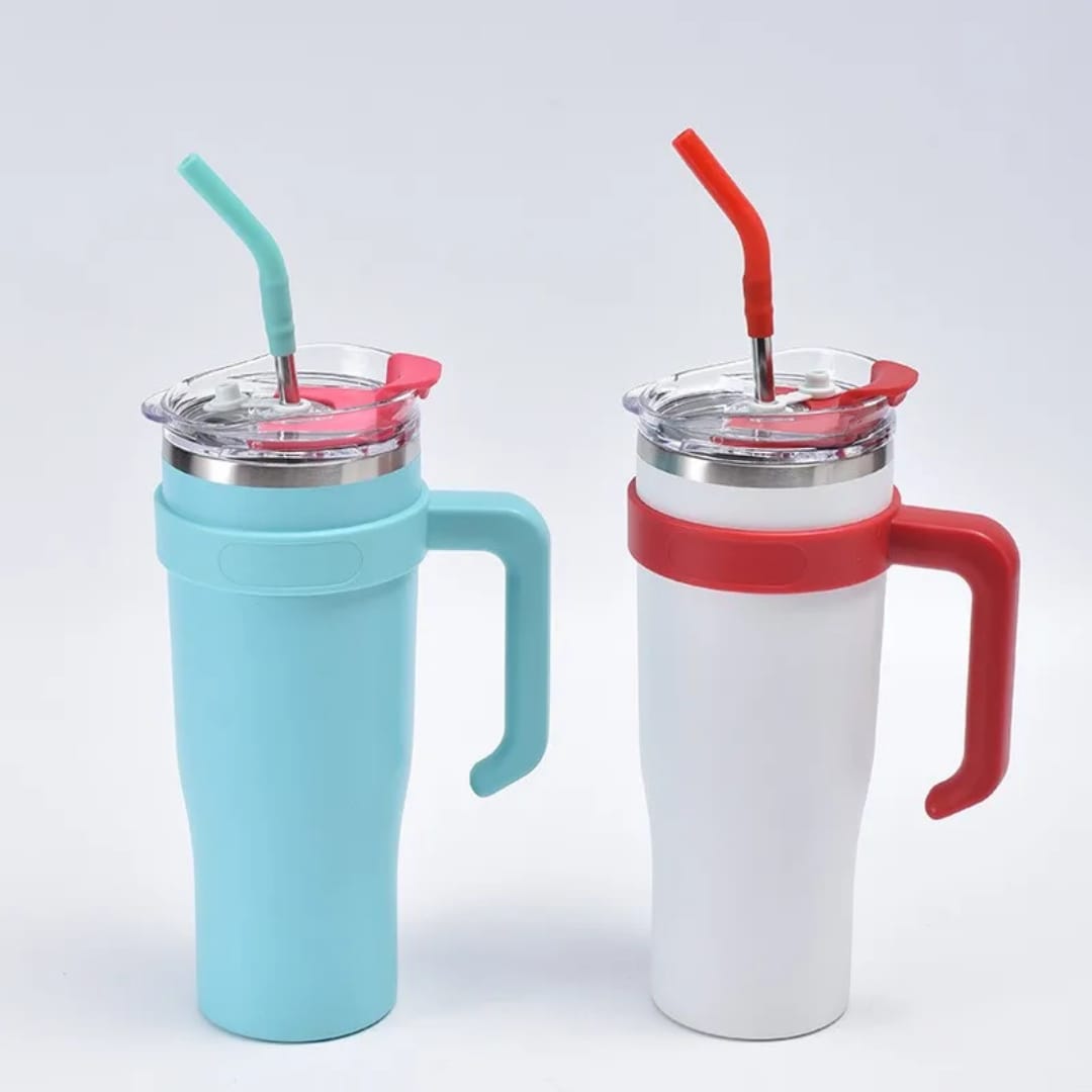 Stanley Cup Stainless Steel Thermos Mug 1200ml – Double Wall Insulated Travel Cup, Hot & Cold Beverage Holder, Durable Reusable 304 Stainless Steel, Comfortable Handle