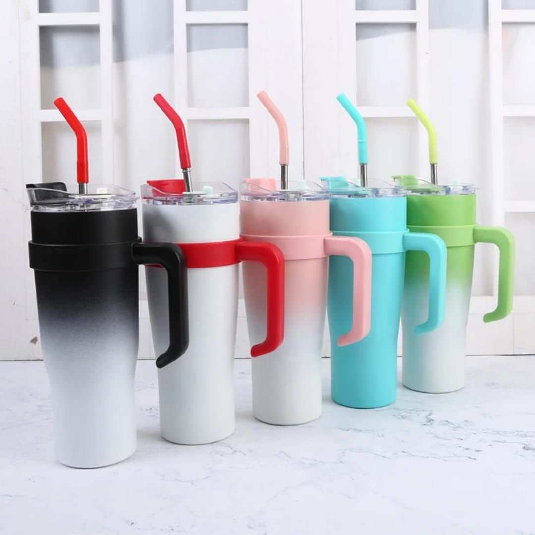 Stanley Cup Stainless Steel Thermos Mug 1200ml – Double Wall Insulated Travel Cup, Hot & Cold Beverage Holder, Durable Reusable 304 Stainless Steel, Comfortable Handle