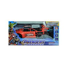 Spiderman Remote Control Car with Smoke Effects Battery Operated High-Speed Kids RC Vehicle Superhero Toy Gift Durable Rechargeable Racing Car for Boys Girls