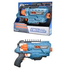 Pioneer Manual Nerf Blaster Gun, Soft Foam Dart Shooter for Kids and Teens, Safe Indoor Outdoor Play, No Batteries Required, Durable and Lightweight Design