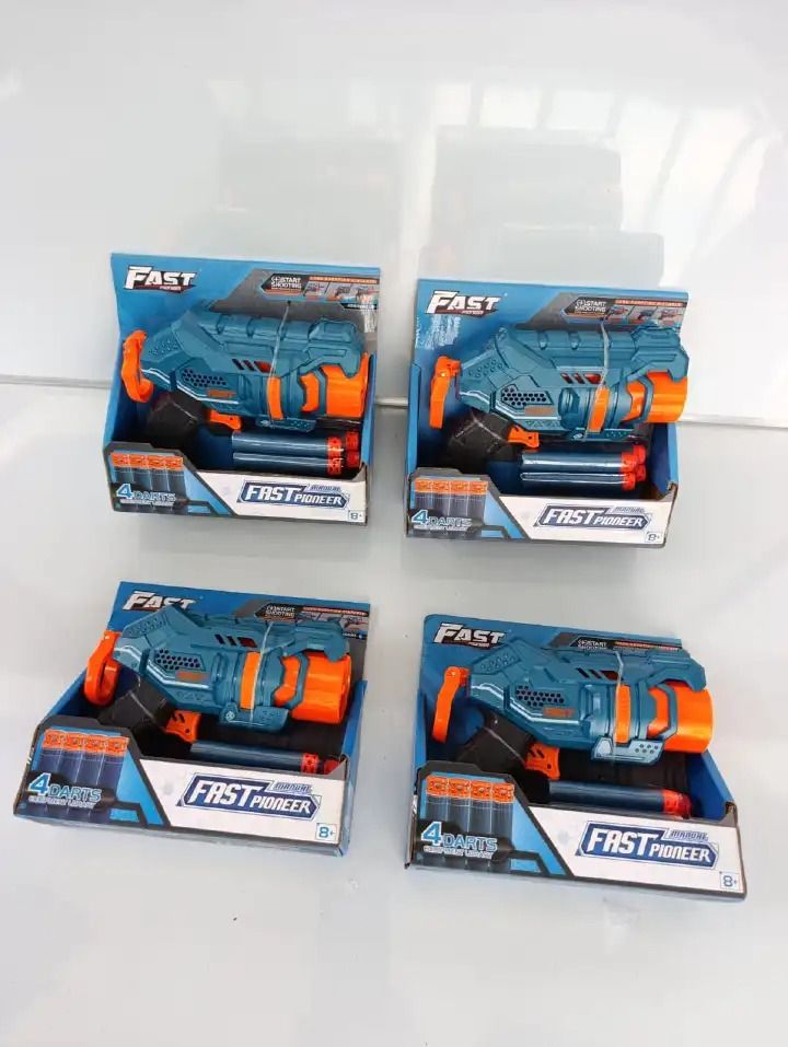 Pioneer Manual Nerf Blaster Gun, Soft Foam Dart Shooter for Kids and Teens, Safe Indoor Outdoor Play, No Batteries Required, Durable and Lightweight Design