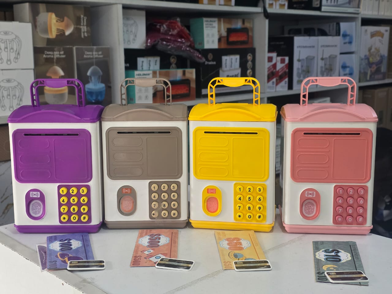 Finger Print Electronic Piggy Home Bank with Music, Kids Cute Money Box for Children, Safe ABS Material, Fun Musical Savings Bank for Gifts and Home Use