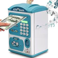 Finger Print Electronic Piggy Home Bank with Music, Kids Cute Money Box for Children, Safe ABS Material, Fun Musical Savings Bank for Gifts and Home Use