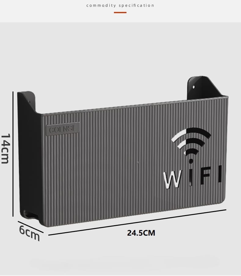 Wall Mounted Wireless WiFi Router Box Cover, 14x24.5x6cm Organizer Rack, Home Decor-Friendly Concealed Storage for Routers and Cables, Durable and Sleek Design