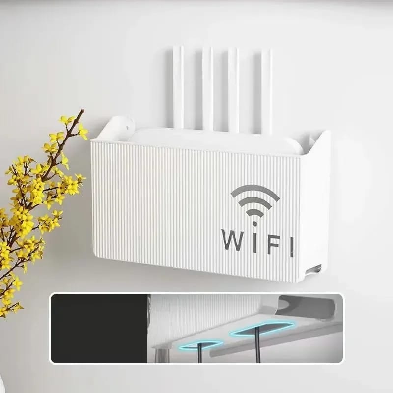Wall Mounted Wireless WiFi Router Box Cover, 14x24.5x6cm Organizer Rack, Home Decor-Friendly Concealed Storage for Routers and Cables, Durable and Sleek Design