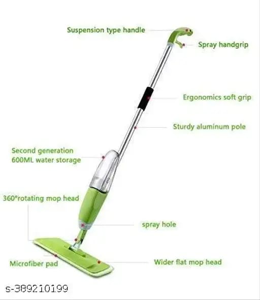 Healthy Spray Mop, Multi-Surface Floor Cleaner with Refillable Water Tank, Easy Spray & Wash, Streak-Free Cleaning for Home, Kitchen & Bathroom Floors