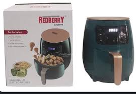 Redberry 4.5 Litres Air Fryer Oil-Free Cooker – Healthy Electric Hot Air Fryer for Home Kitchen, Fast Air Circulation Fryer for Chips, Chicken, Meat and Snacks