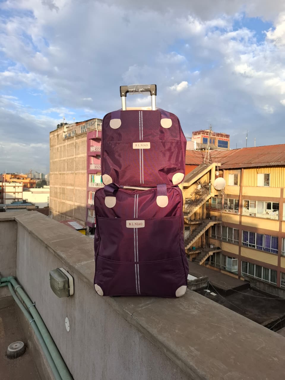 2-in-1 High-Quality Large Trolley Travel Bag Set – Waterproof Luggage Suitcase with Wheels for Vacation, Business, and Family Trips