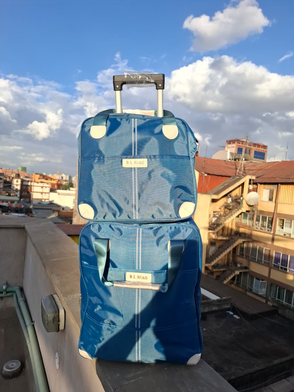 2-in-1 High-Quality Large Trolley Travel Bag Set – Waterproof Luggage Suitcase with Wheels for Vacation, Business, and Family Trips