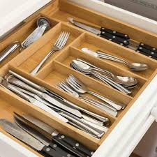 Multifunctional Bamboo Drawer & Cutlery Organizer – Expandable Kitchen Tray for Utensils, Flatware, and Silverware, Eco-Friendly Bamboo Storage Rack