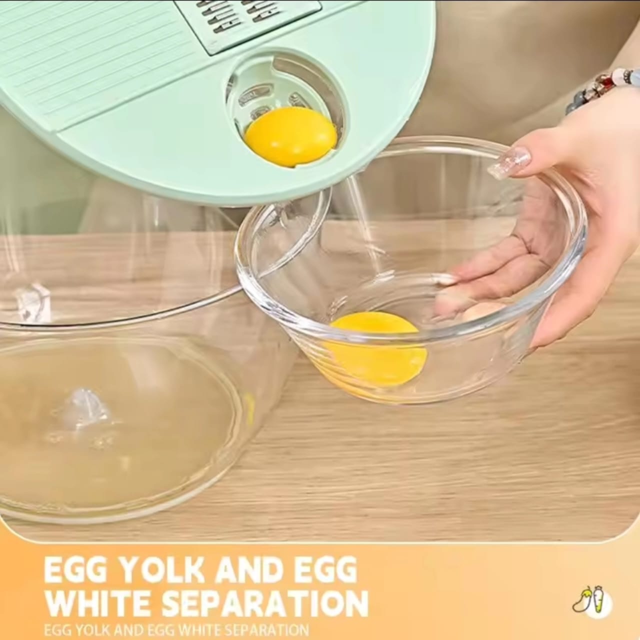 Multi-Functional 8-Piece Salad Spinner with Vegetable Chopper – Dicer, Slicer, Shredder, Ricer, Egg Separator, and Strainer for Fruits and Vegetables