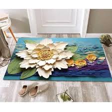 Soft Flower 3D Absorbent Bathroom Mat – Plush Non-Slip Rug for Home, Quick-Dry, Comfortable Bath Floor, Multiple Sizes 50x80cm & 40x60cm