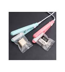 2 in 1 Mini Thermal Sealer & Hair Straightener – Portable Plastic Bag Sealer and Compact Mini Hair Straightening Iron for Travel, Beauty Styling and Kitchen Food Storage Sealing Tool
