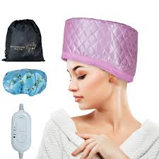 Hair Steamer Cap Thermal Treatment – Portable Hair Steaming Cap with 3 Heat Settings, Detachable Design, Waterproof Inner Film, Overheat Protection for Deep Conditioning & Hair Care