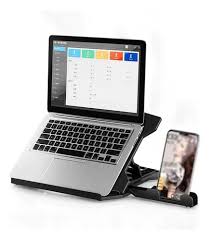 Adjustable Notebook Stand – Gaming Laptop Stand & Desktop Riser Holder for Home, Office, and Gaming Use, Ergonomic Laptop Cooling & Workspace Organization