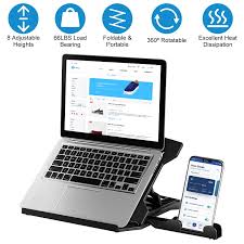 Adjustable Notebook Stand – Gaming Laptop Stand & Desktop Riser Holder for Home, Office, and Gaming Use, Ergonomic Laptop Cooling & Workspace Organization