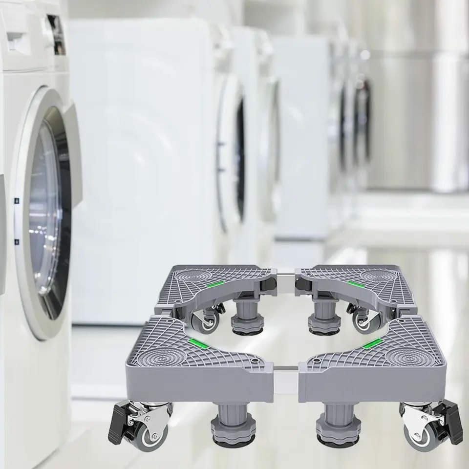 Heavy Duty Adjustable Washing Machine Stand / Fridge Stand – Universal Anti-Vibration Base for Washing Machine, Refrigerator, Dryer and Home Appliances Adjustable 42–66cm
