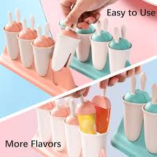 Cartoon Popsicle Mold – Eco-Friendly Reusable Plastic Ice Lolly Molds for DIY Homemade Ice Cream, Frozen Yogurt, and Juice Treats