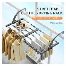 Foldable Clothes Drying Rack – Stainless Steel Multi-Purpose Organizer for Balcony, Bedroom, Towels, Clothes, and Shoes, Adjustable 50–80cm