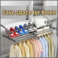 Foldable Clothes Drying Rack – Stainless Steel Multi-Purpose Organizer for Balcony, Bedroom, Towels, Clothes, and Shoes, Adjustable 50–80cm