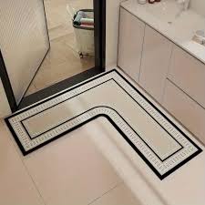 Kitchen Carpet L-Shape Floor Mat – Non-Slip, Absorbent, Quick-Drying Area Rug for Kitchen, Bathroom, or Entryway, 70×70cm