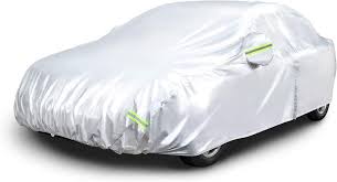Universal Grey Car Cover, Waterproof, Breathable, Scratch & Weather Resistant, Protects Against Rain, Snow, and Heat
