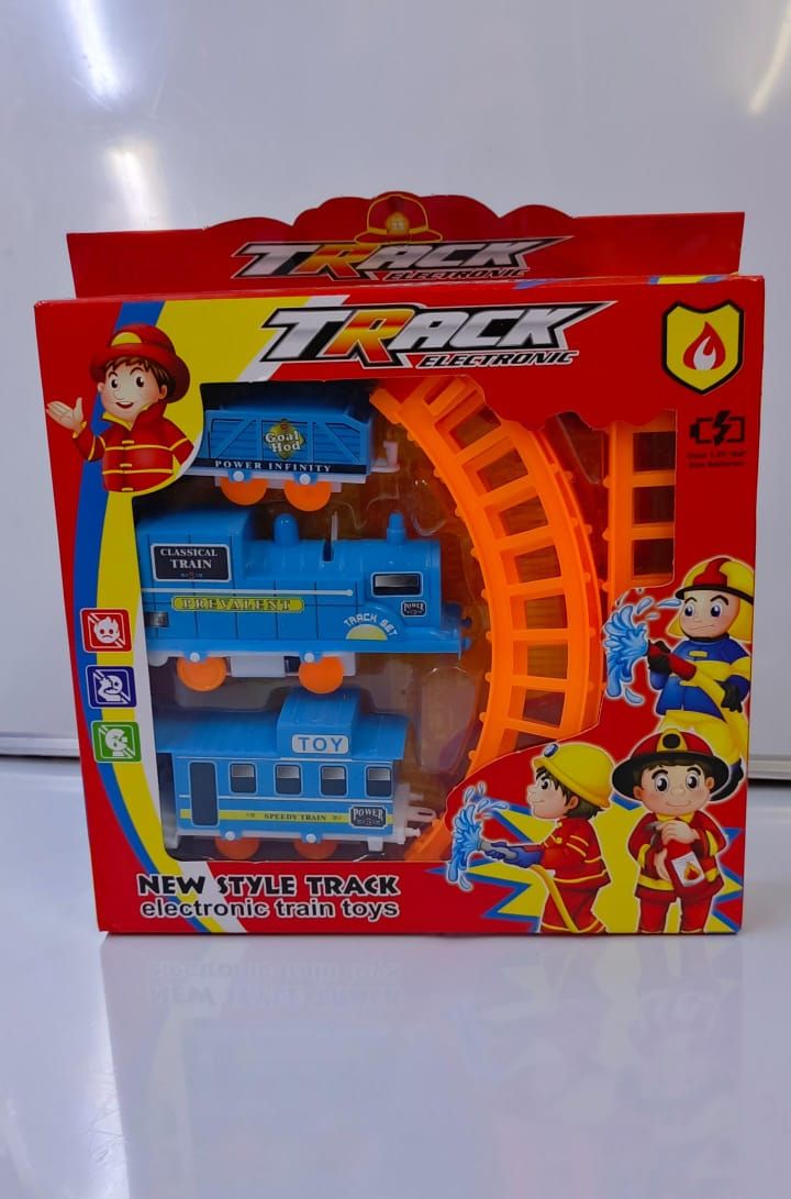 Electronic Battery Operated Train Toy for Kids with Lights and Sound, Educational Railway Toy Set for Children, Durable Plastic Train Playset for Boys and Girls Birthday Gift