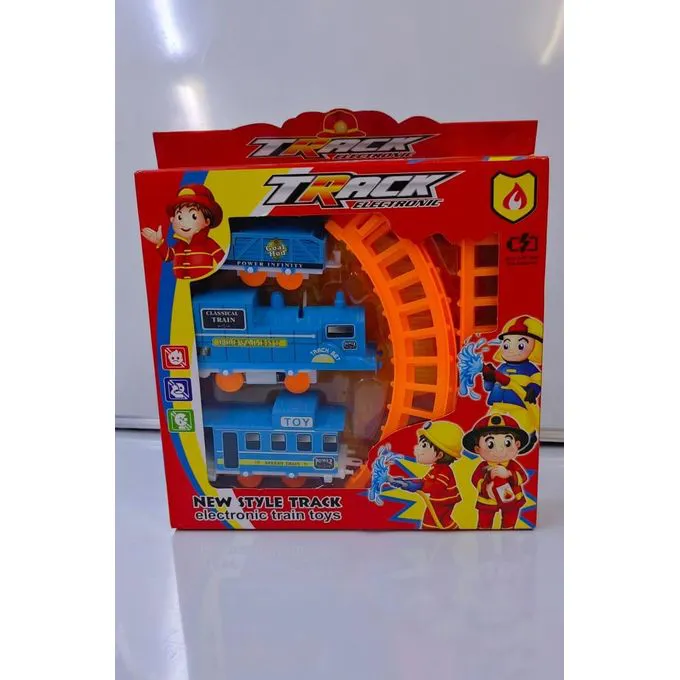 Electronic Battery Operated Train Toy for Kids with Lights and Sound, Educational Railway Toy Set for Children, Durable Plastic Train Playset for Boys and Girls Birthday Gift