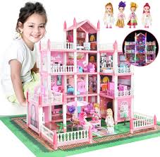 Dream Doll House for Kids – Luxury Wooden Playset with Furniture, Lights, and Interactive Rooms for Imaginative Play